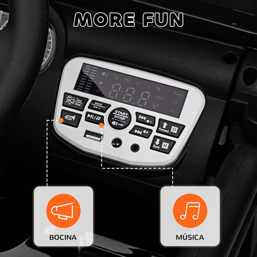 Auto Elettrica per Bambini con Telecomando ¨C Zephmum ¨C Nero