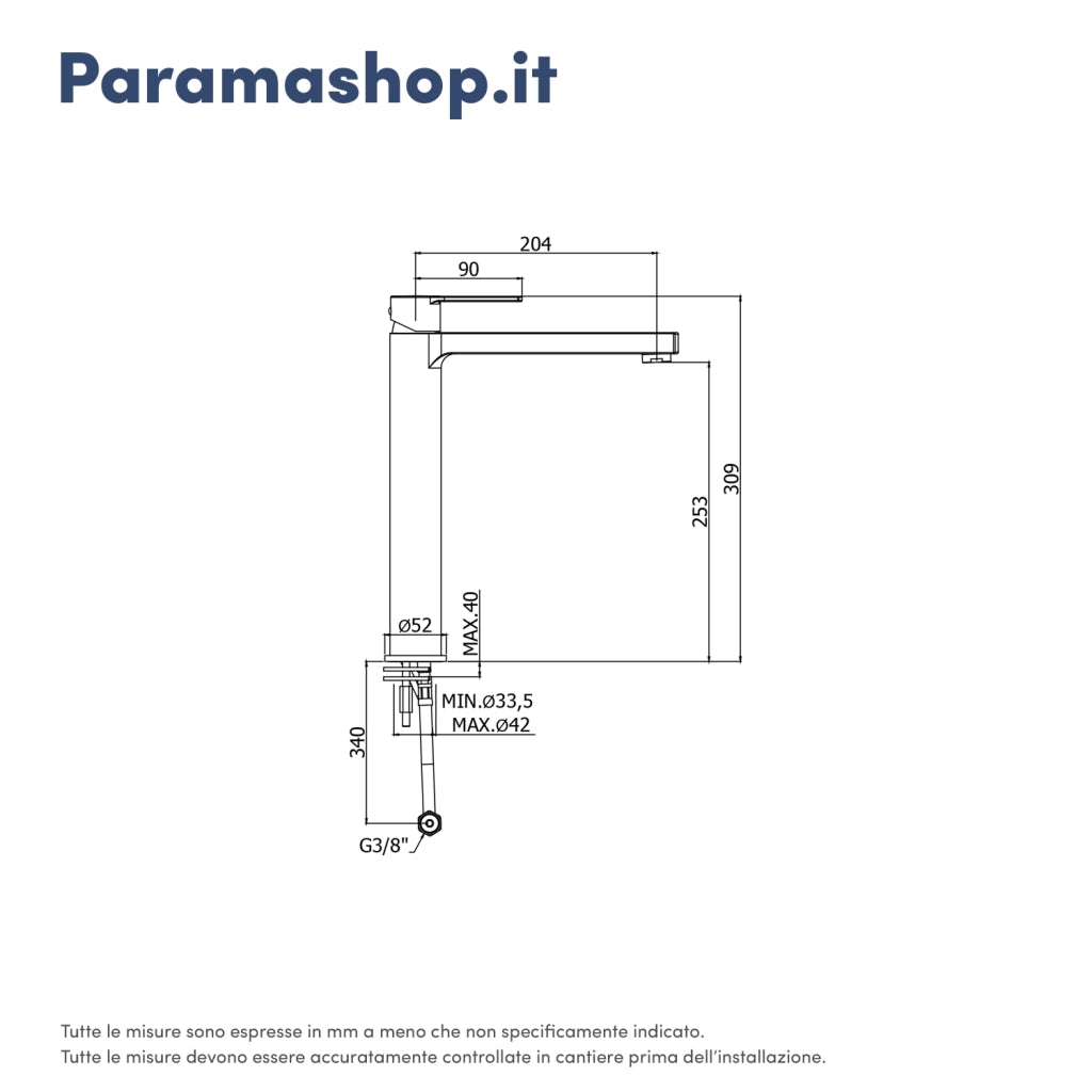 Paffoni set miscelatori lavabo alto, bidet senza scarico e incasso doccia 1 via cromato mod. Ringo