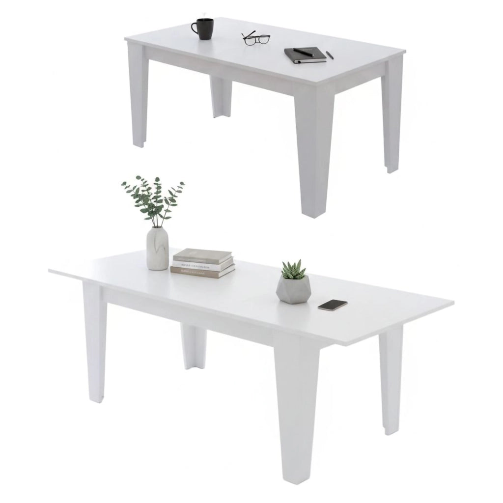 Sassetta, Tavolo Allungabile Allungabile, 220x88x78h cm Bianco