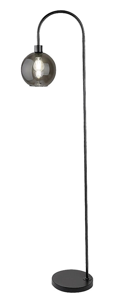 Lampada da terra Rabalux Ricardo E27 40W nera fumé