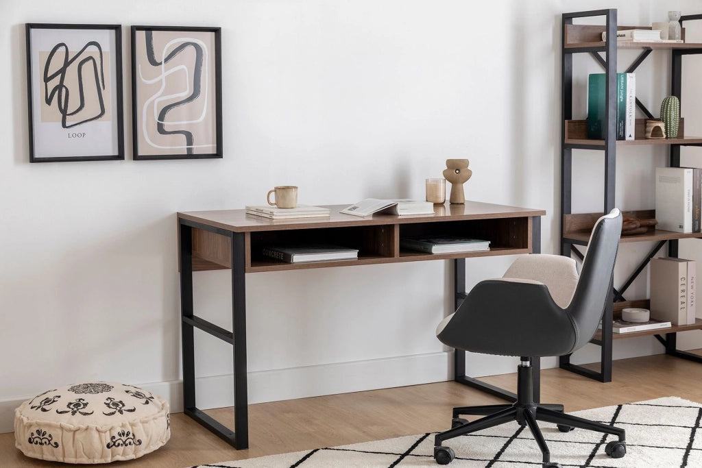 Scrivania in legno "Nove" - 120 x 60 x 75 cm - Noce