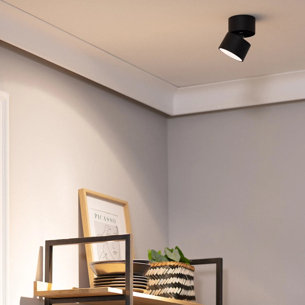 Faretto LED Abruzzo Romeo 15W nero 4000K orientabile