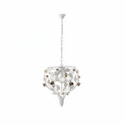 Lampadario Shabby Chic Bella Metallo Bianco 3 Luci E27