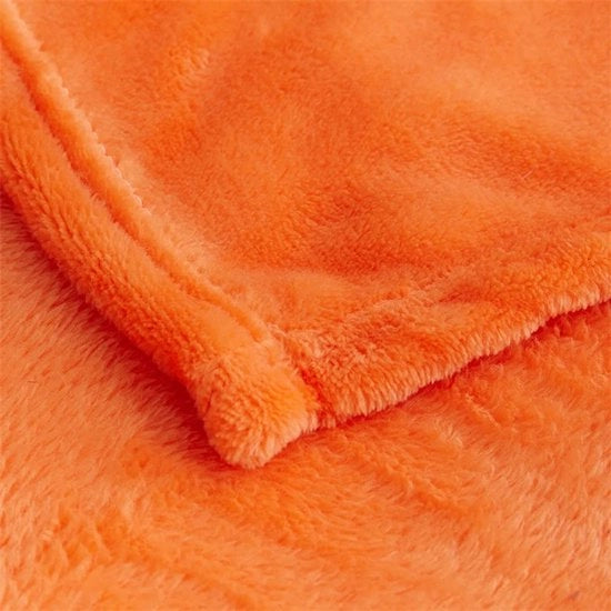 Piuma soffice da letto e divano - Superzuccante - Arancione - Flanella - Caldo e versatile - Adatto per letto e divano