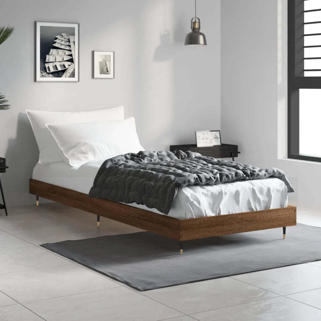 Giroletto senza Materasso Rovere Marrone 75x190cm in Truciolato 832212