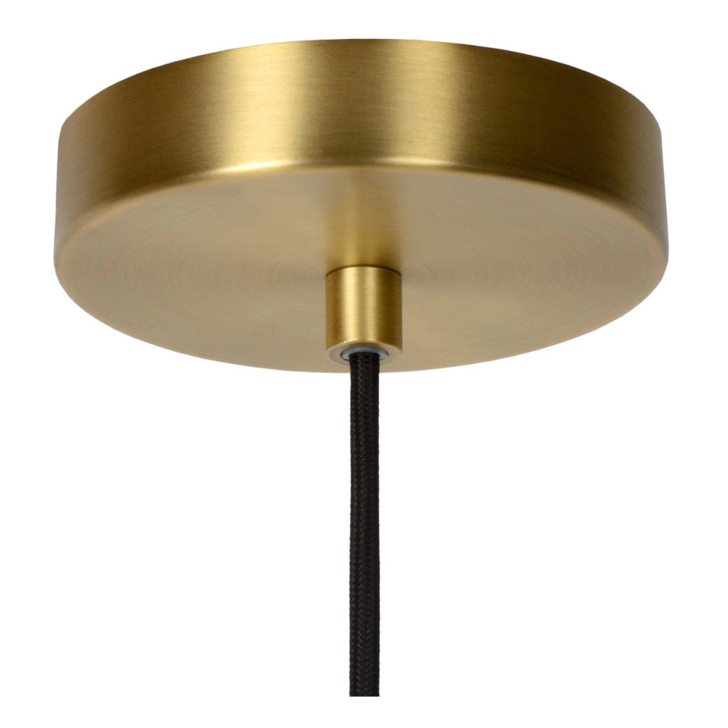Lampada a sospensione Lucide Maloto Ø30 vetro bronzo