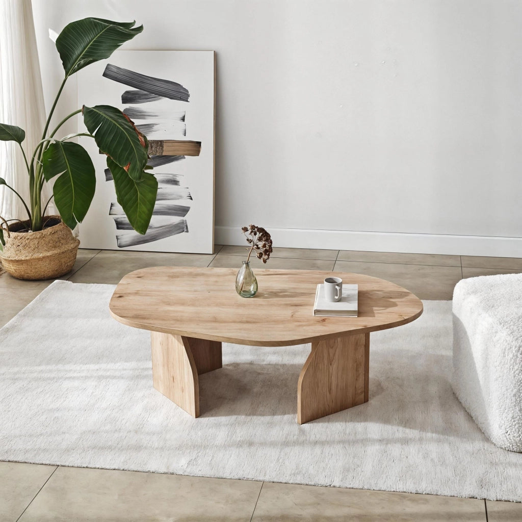 Tavolino in legno "Rock" 100 x 60 x 35 cm - Rovere zaffiro
