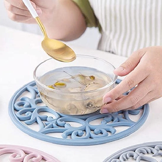 Resine per piatti - Stampi in silicone - Forma di fiore creativa - Stile 2 - Piatti mandala - Perfetti per la decorazione domestica - 4 pezzi