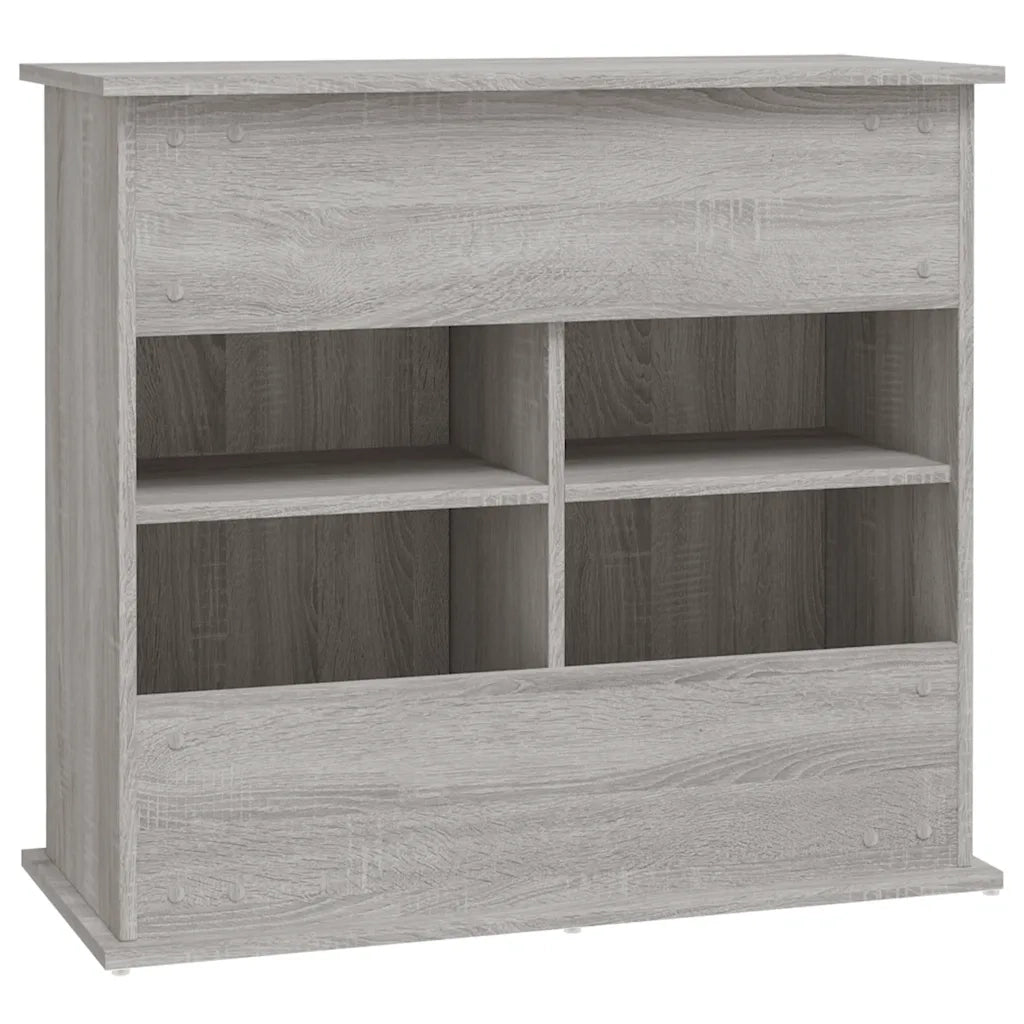 Supporto Acquario 81x36x73cm in Legno Multistrato Grigio Sonoma 833629