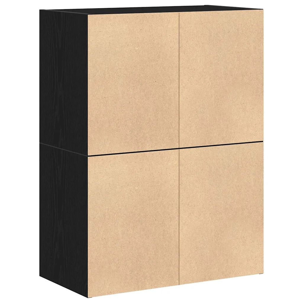vidaXL Armadi con 2 Cassetti 2 pz Rovere Nero 60x31x40 cm Truciolato