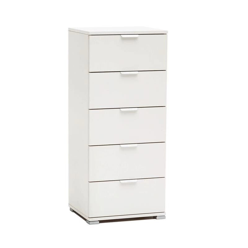 MOBILETTO CON 5 CASSETTI IN COLORE BIANCO 45 X 38 X H103 CM