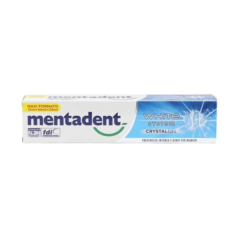 MENTADENT DENTIFRICIO FORMATO RISPARMIO 75 + 50 ML CRYSTAL GEL