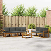 Set di divani da esterno con cuscino 8 pcs Naturale e Antracite