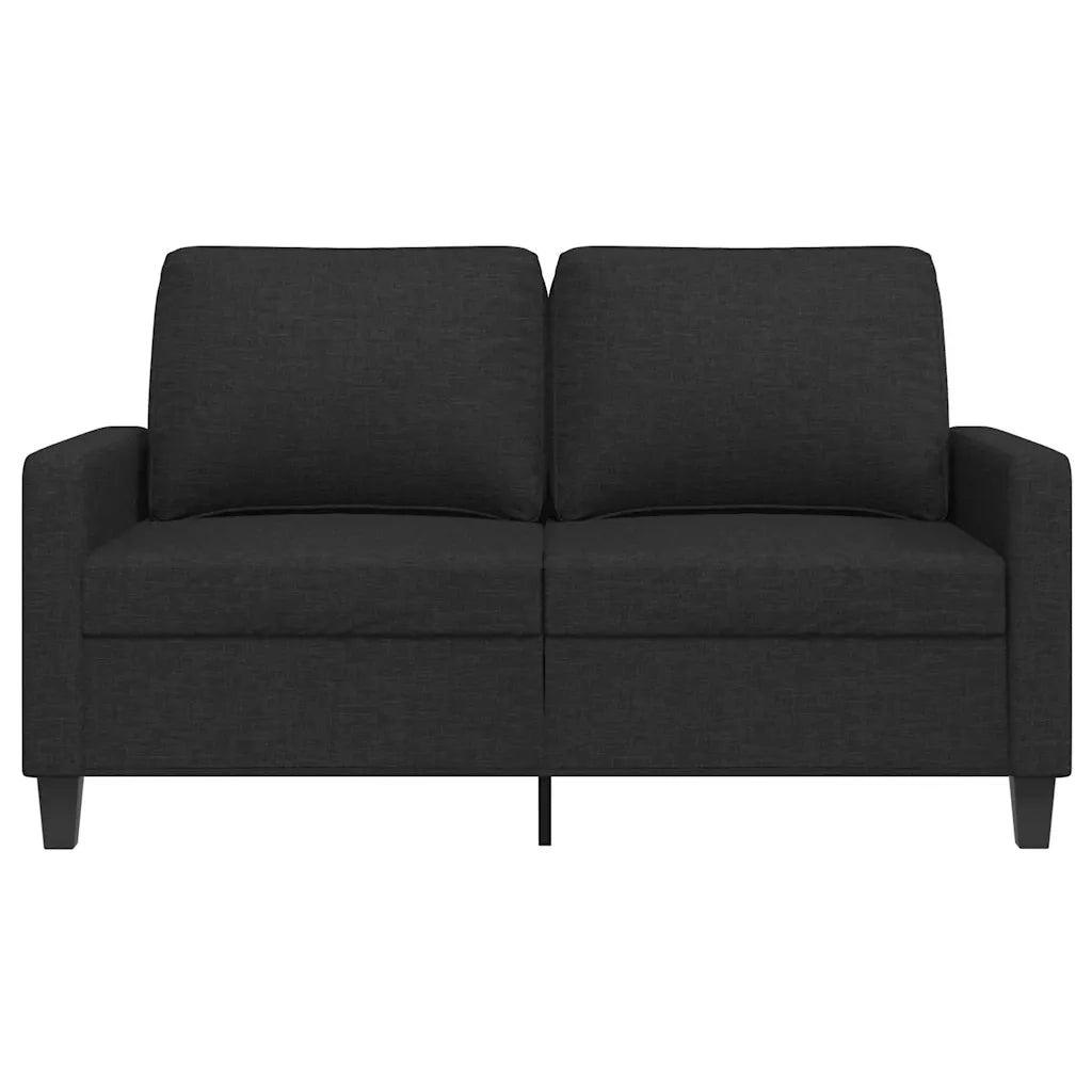 Divano a 2 Posti Nero 120 cm in Tessuto 359159