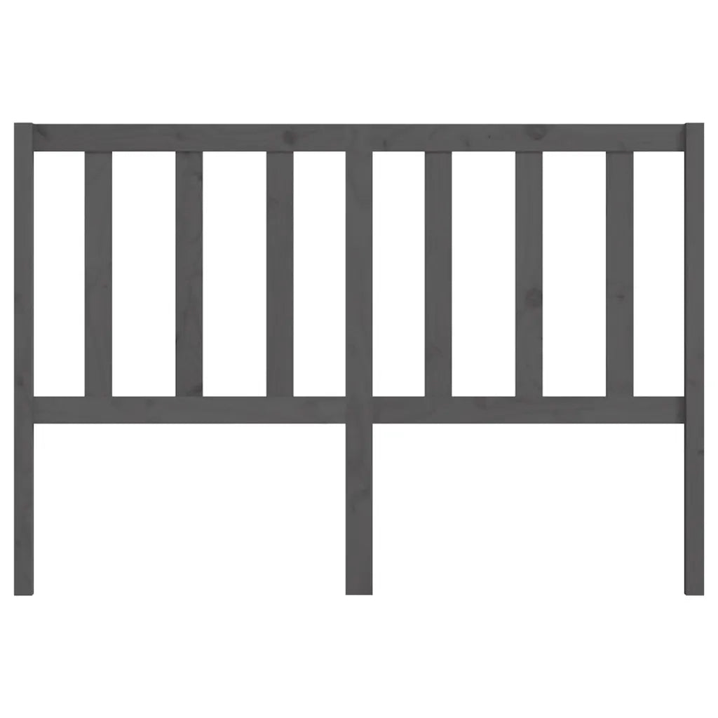 Testiera per Letto Grigia 146x4x100 cm Legno Massello di Pino 817742