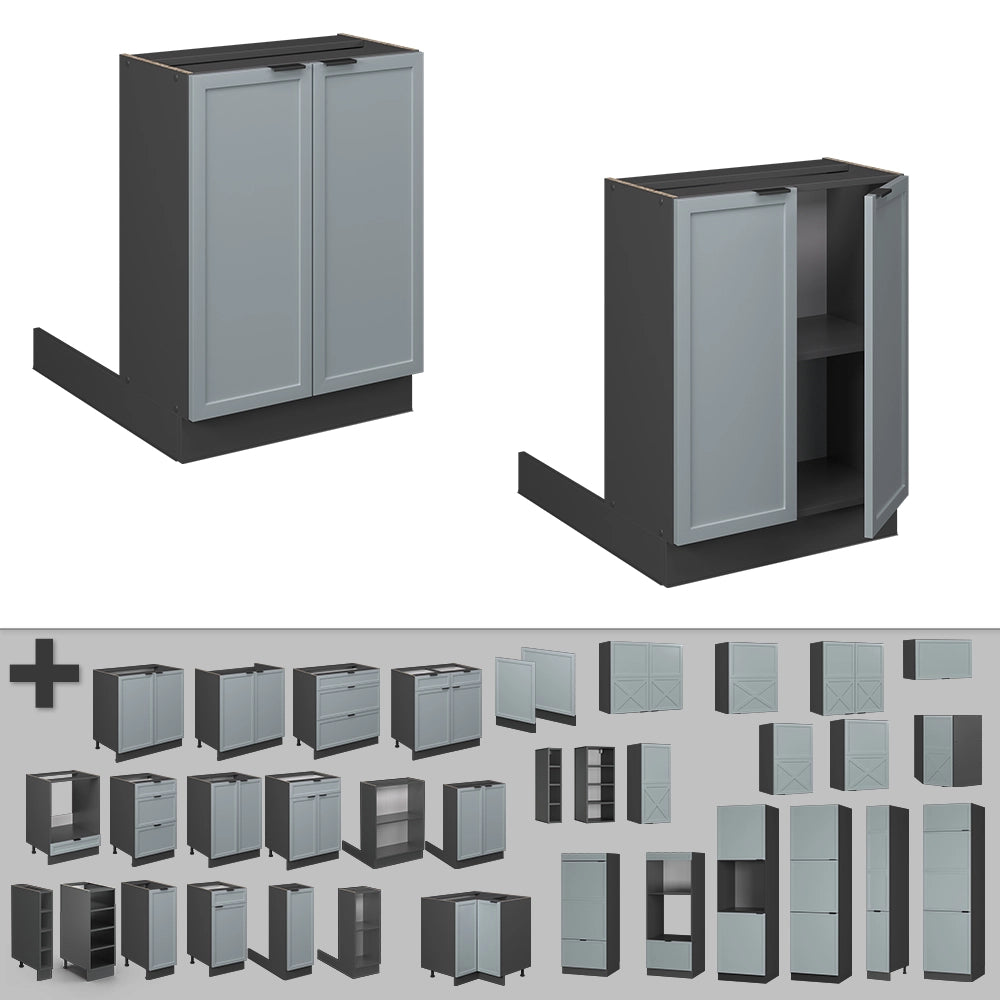 Vicco Isola cucina Blu-grigio chiaro 60 cm senza piano di lavoro