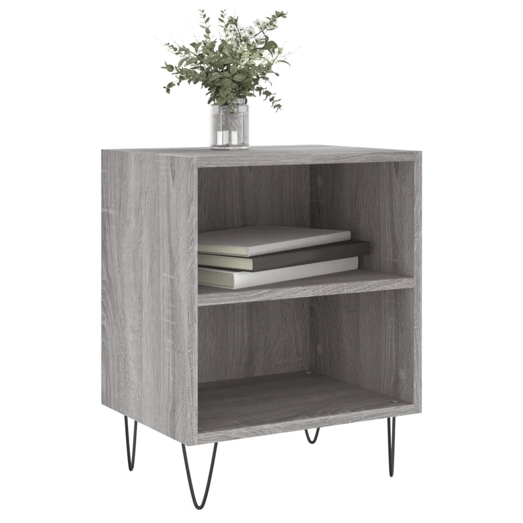 Comodini Grigio Sonoma 2 pz 40x30x50 cm in Legno Multistratocod mxl 128514