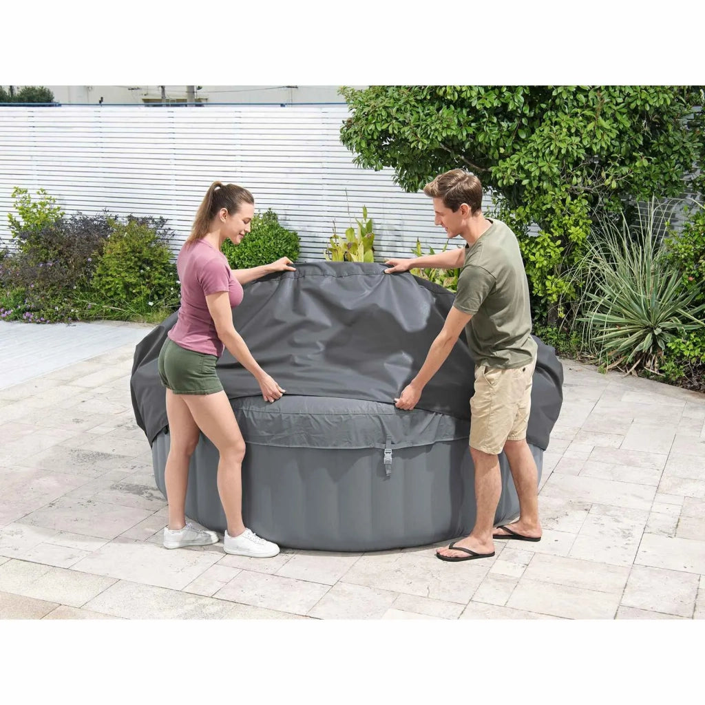 Bestway Copertura Grigio Ø216 x 80 cm PVC e POM 42035736