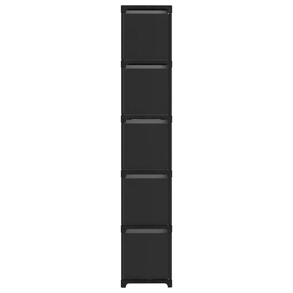 Mobile con 15 Scatole a Cubo Nero 103x30x175,5 cm in Tessuto CFW6280073