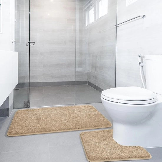 Set di Asciugamano da Bagno in Microfibra - 50x80 cm e 50x50 cm - Set da 2 pezzi