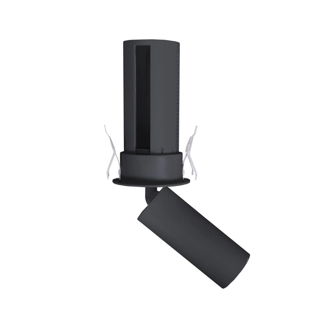 Faretto incasso tubo tondo nero LED 6W 3000K Maxlight