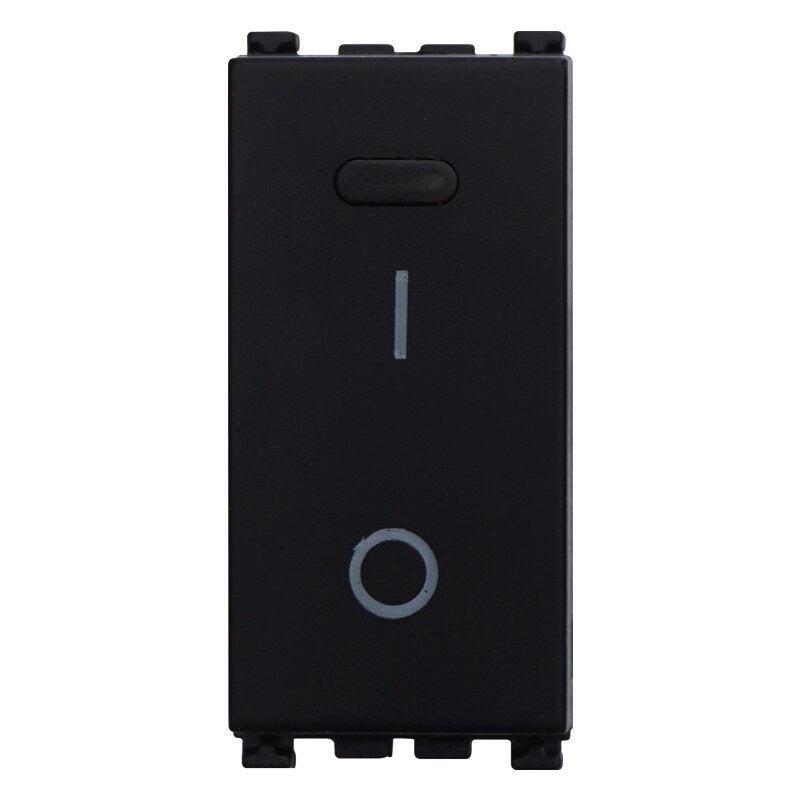 Interruttore 16A Bipolare 0-1 Colore Nero Compatibile Con Vimar Arke