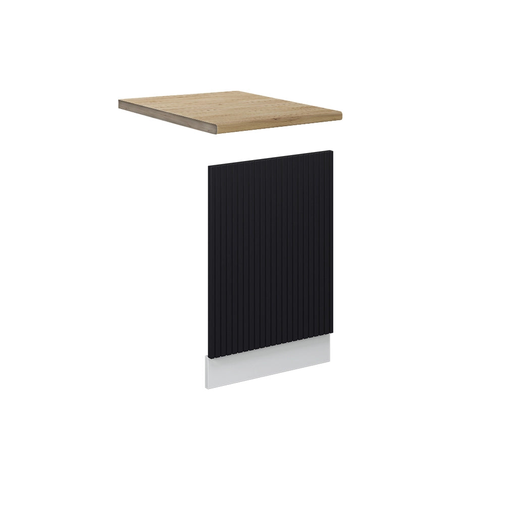 Pannello frontale Fame-Line Nero rigato/Bianco 45 cm, PL Rovere Vicco