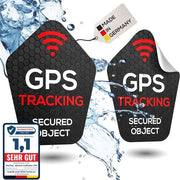 Due GPS-stickers resistenti all'usura per bicicletta - protezione ideale contro la furto della borsa elettrica della bicicletta - segnalatore GPS per bicicletta Segnalatore GPS per bicicletta