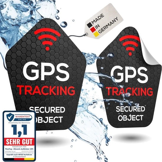 Due GPS-stickers resistenti all'usura per bicicletta - protezione ideale contro la furto della borsa elettrica della bicicletta - segnalatore GPS per bicicletta Segnalatore GPS per bicicletta