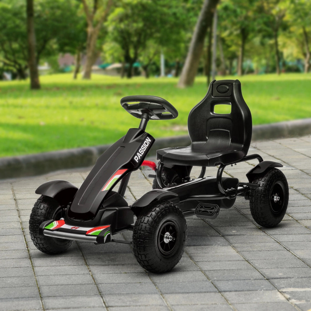 Triciclo a Pedali per Bambini con Sedile Regolabile ¨C zephmum ¨C Nero