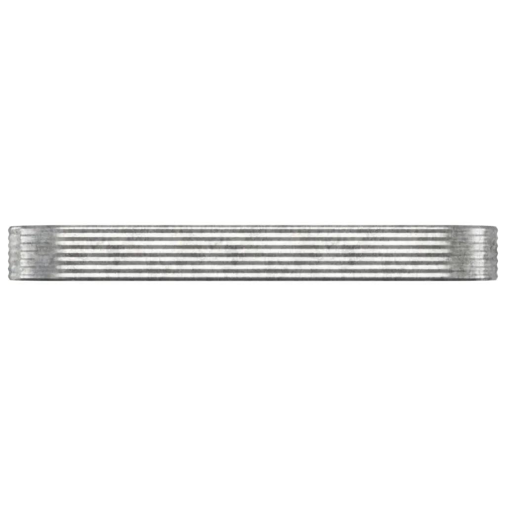 Fioriere | Cassetta per fiori | Letto Giardino Acciaio Zincato 322x100x36cm Argento