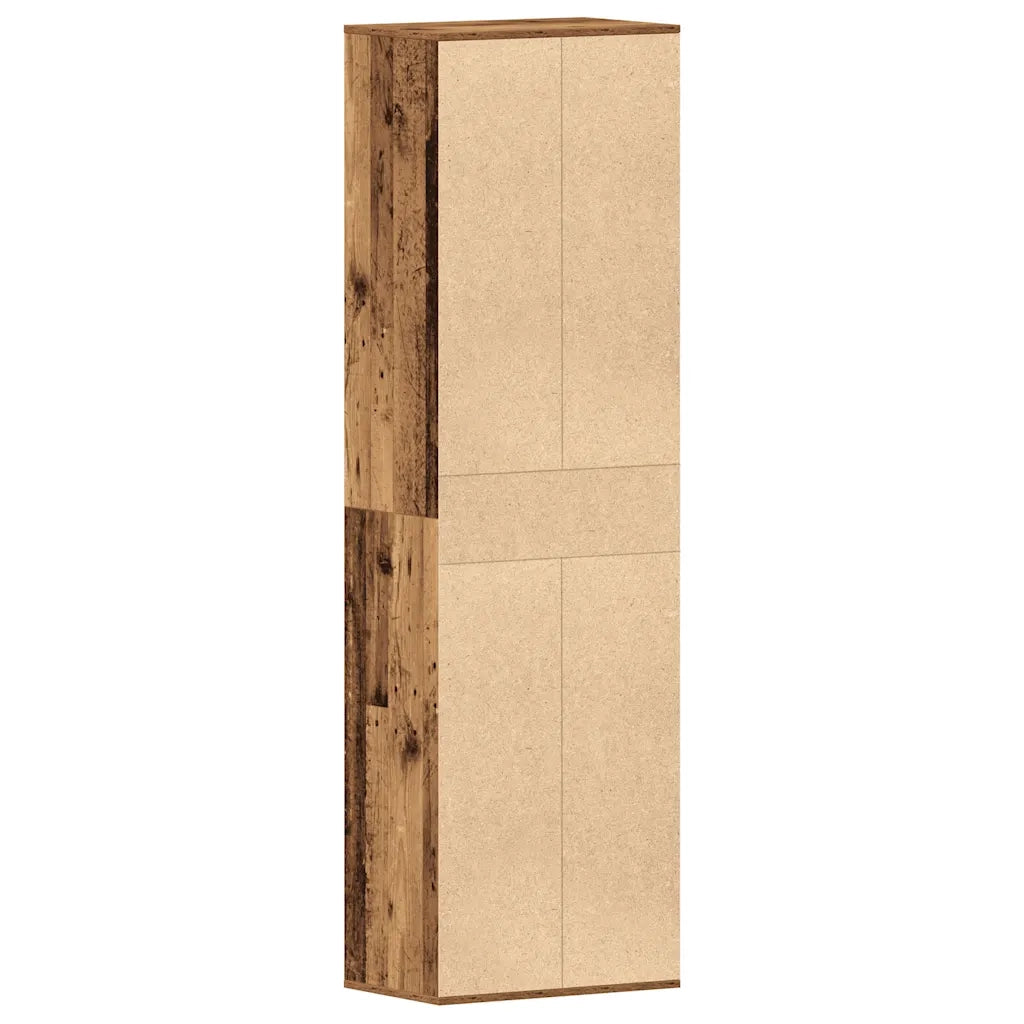 Scarpiera-Scaffale per scarpe Legno Antico 54x34x183 cm in Legno Multistrato