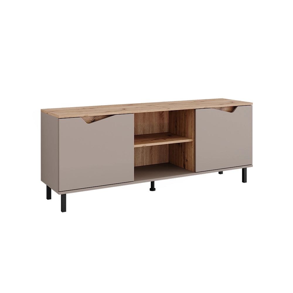 Vicco Mobile tv Greige/rovere artigianale 150 x 60 cm con 2 porte