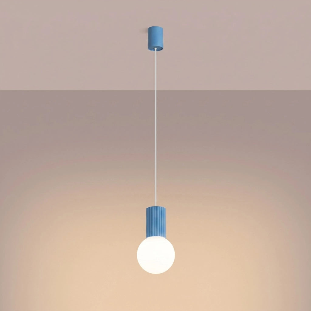 Lampada a sospensione HALO 1 azzurro