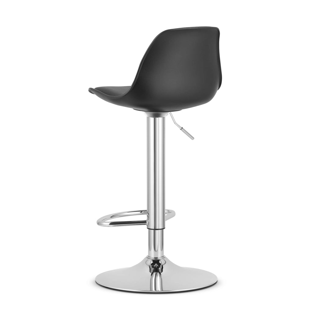 Sgabello girevole VALORA HOGA - Nero con base cromata