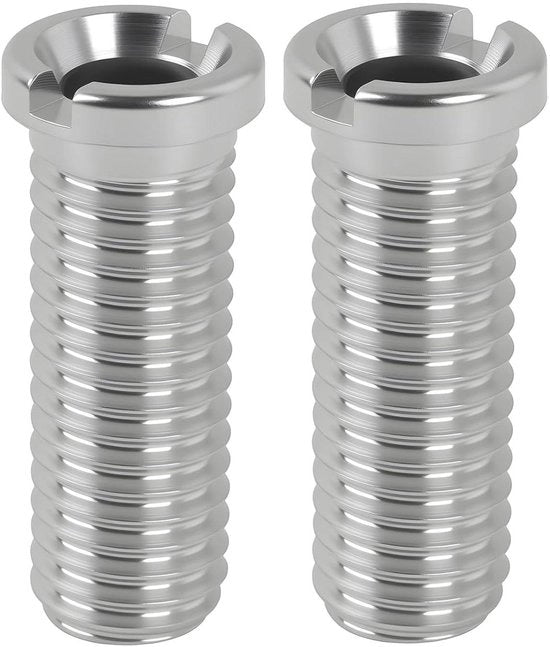 Accessori di riserva per l'acqua di cucina - 2 viti RVS M12 x 35 mm per lavandino - Holle viti RVS - Mandrini con vano centrale - Fodere in acciaio inossidabile