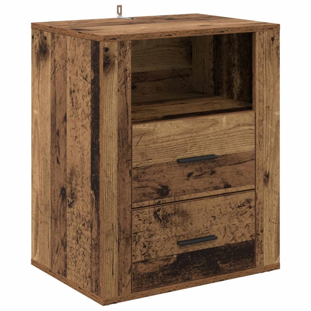 Comodino | Armadio da Notte | Mobiletto da notte con cassetto Legno vecchio 35 x 50 x 60 cm