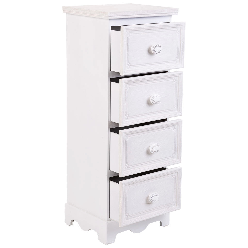 Colonne portaoggetti in legno bianco 31x26x80h cm