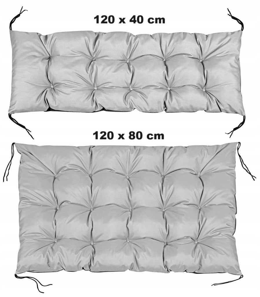 AIO FACTORY Cuscini da giardino impermeabili 120x80 cm grigio chiaro