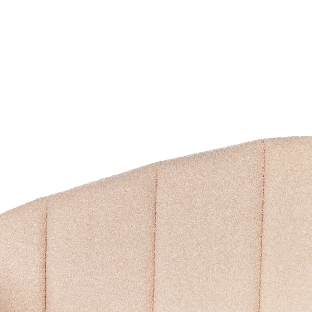 Letto a scomparsa Peach Pink Boucle EU Base a doghe singola Letto da giorno imbottito 90 x 200 cm Glamour Moderno Camera del bambino Camera degli ospiti