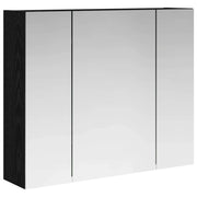 Mobiletto per specchio da Bagno | Armadio da bagno Rovere Nero 60 x 14,5 x 50 cm