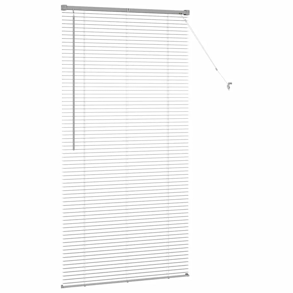 vidaXL Tenda per Finestra con tende Manuale Argento Alluminio