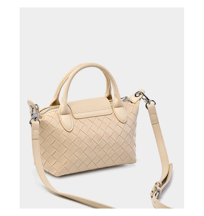 Borsa a mano in vera pelle, modello tote bag, colore bianco.