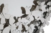 Specchio Farfalle Round Silver Cm Ø 91X3X94