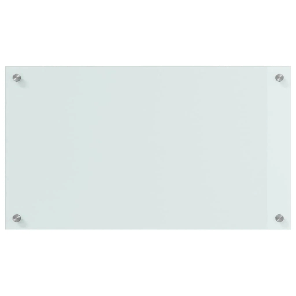Set di 2 paraschizzi moderni per cucina 70 x 40 cm design pulito facile da pulire vetro temperato bianco 02_0056282