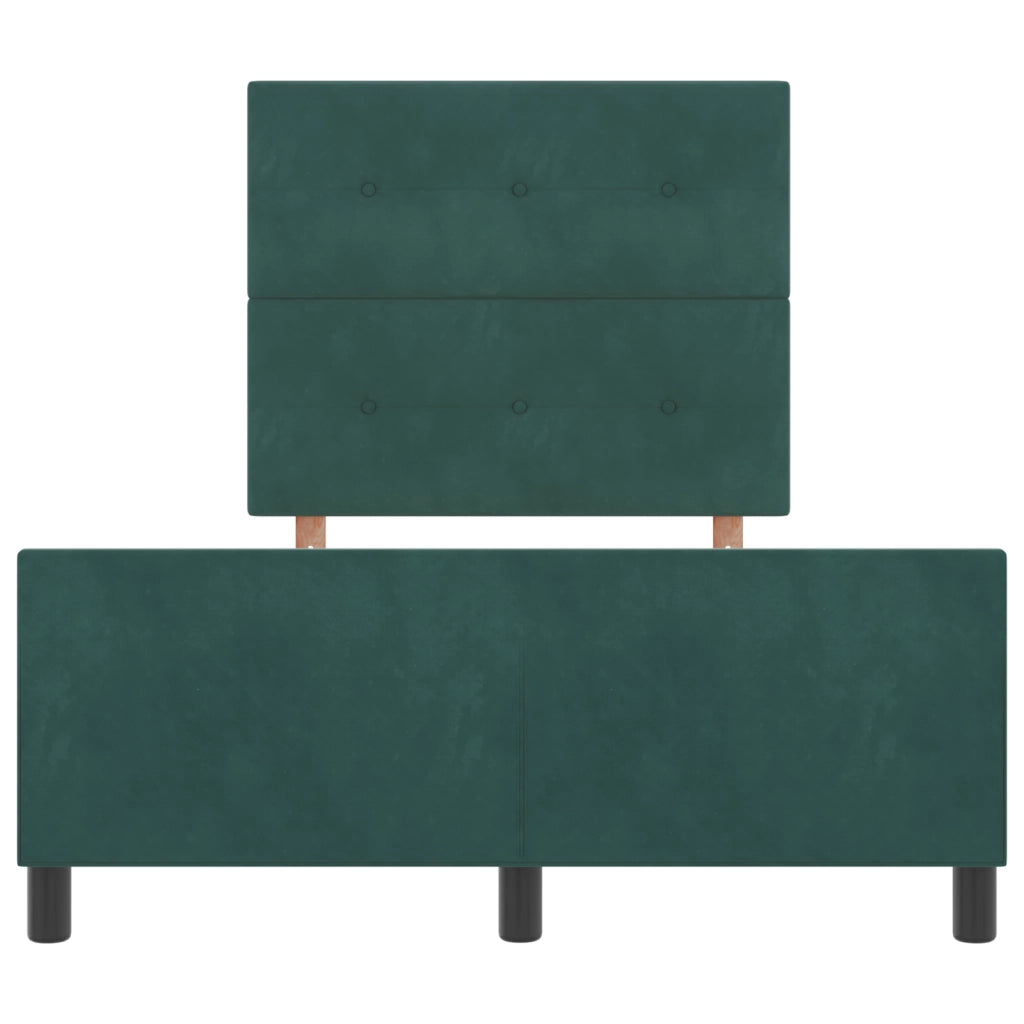 Struttura del letto  in verde scuro, 120x190 cm, realizzata in velluto