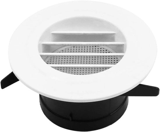 Luminaria a LED - Filtro di ventilazione per canale con diffusore di luce, diametro 100 mm - Ventilatore di aspirazione a disco rotante in alluminio, 10 cm.