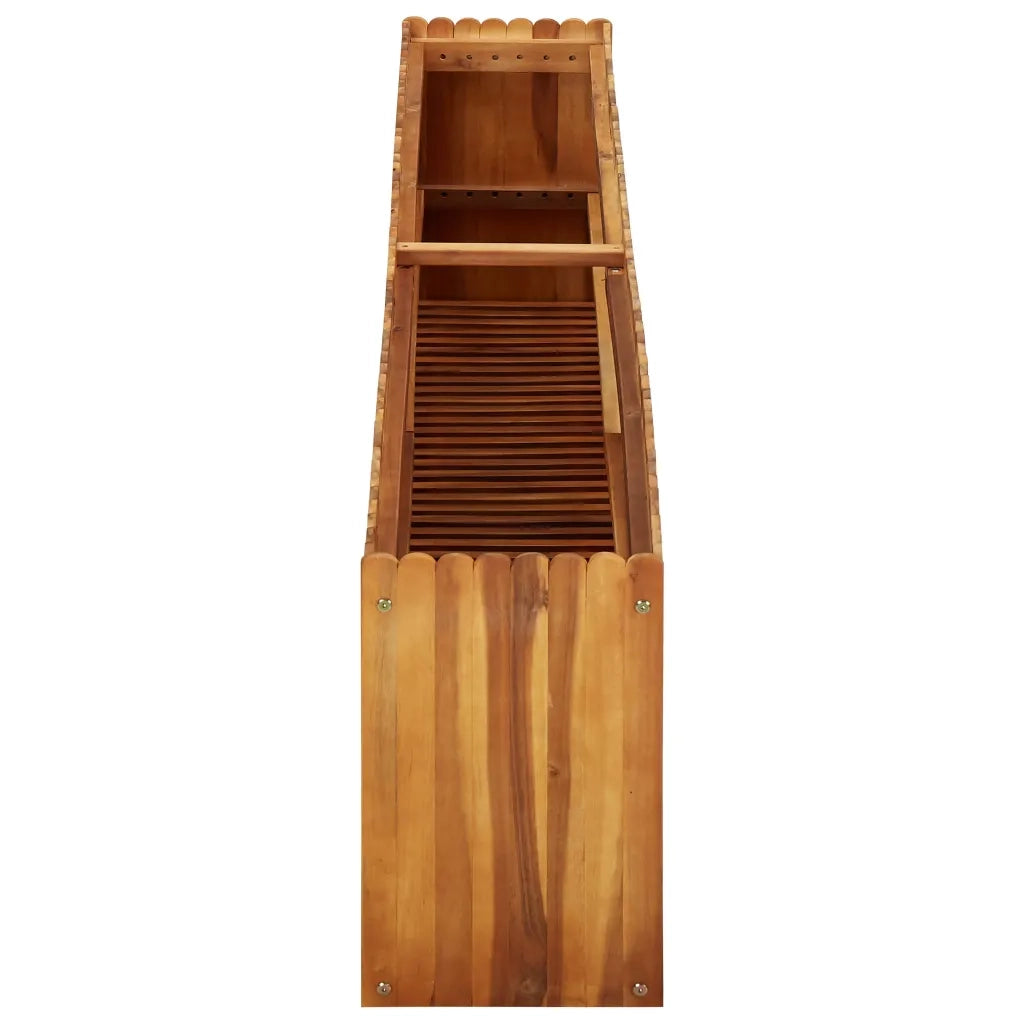 Fioriere | Cassetta per fiori | Letto Rialzato da Giardino 200x30x50 cm in Massello di Acacia