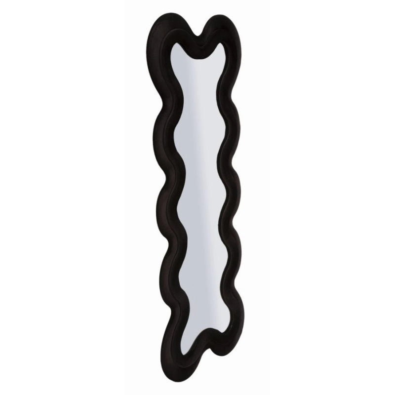 Specchio Da Muro Monica Nero cm 58x4x160 (misura Specchio cm 39x124)