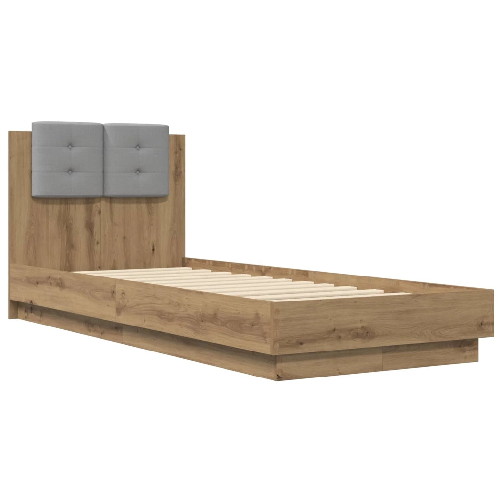 Struttura letto con testata Rovere Artigianale 80 x 200 cm 3429580
